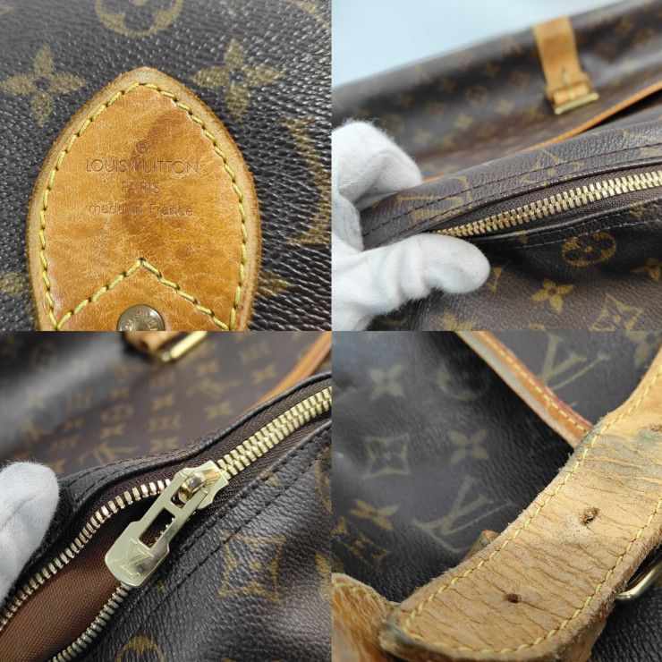 Louis Vuitton Travel Bag Monogram Sac Chasse Brown Leather