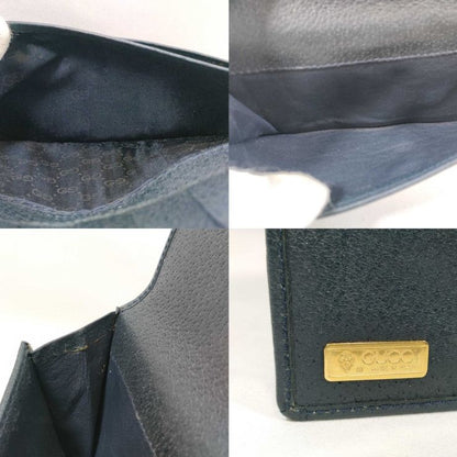 Gucci Wallet GG Supreme Interlocking 035 381 Beige Navy Leather