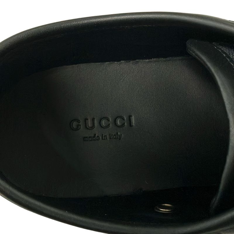 Gucci Sneakers 37 Black GG Pattern Leather