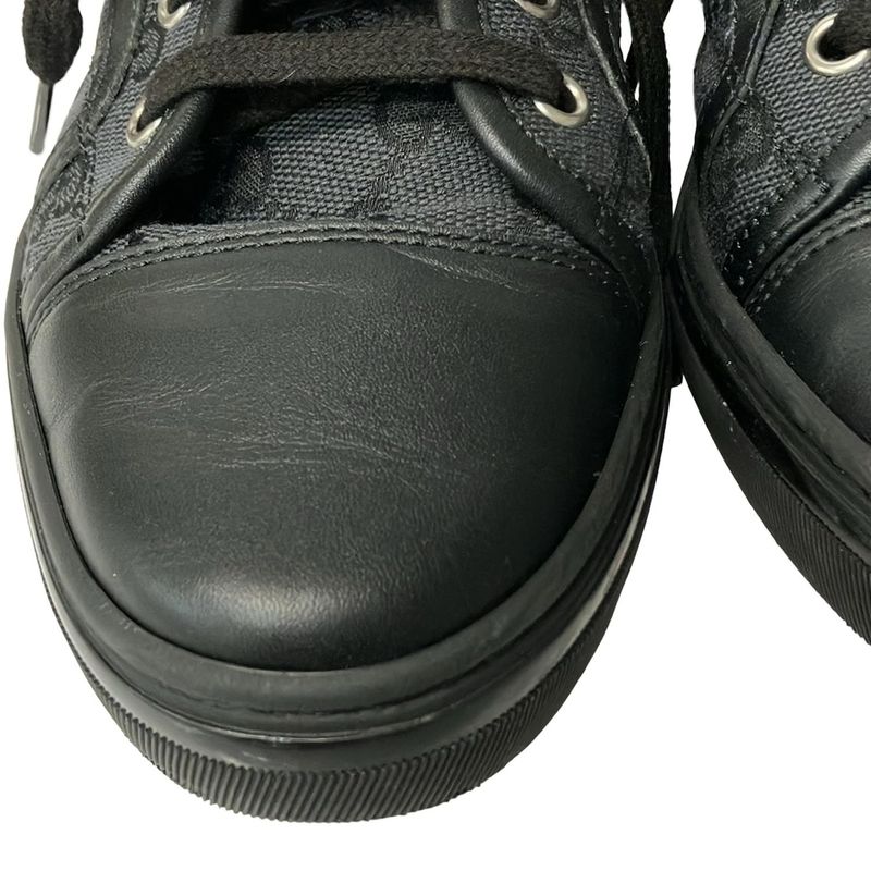Gucci Sneakers 37 Black GG Pattern Leather