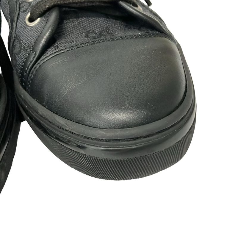 Gucci Sneakers 37 Black GG Pattern Leather