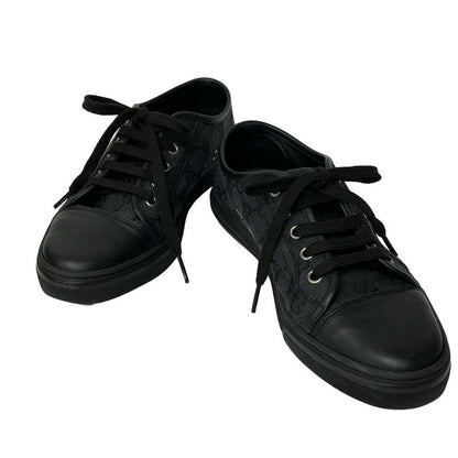 Gucci Sneakers 37 Black GG Pattern Leather