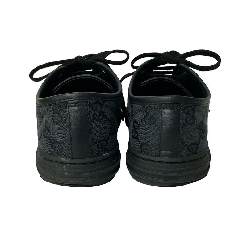 Gucci Sneakers 37 Black GG Pattern Leather