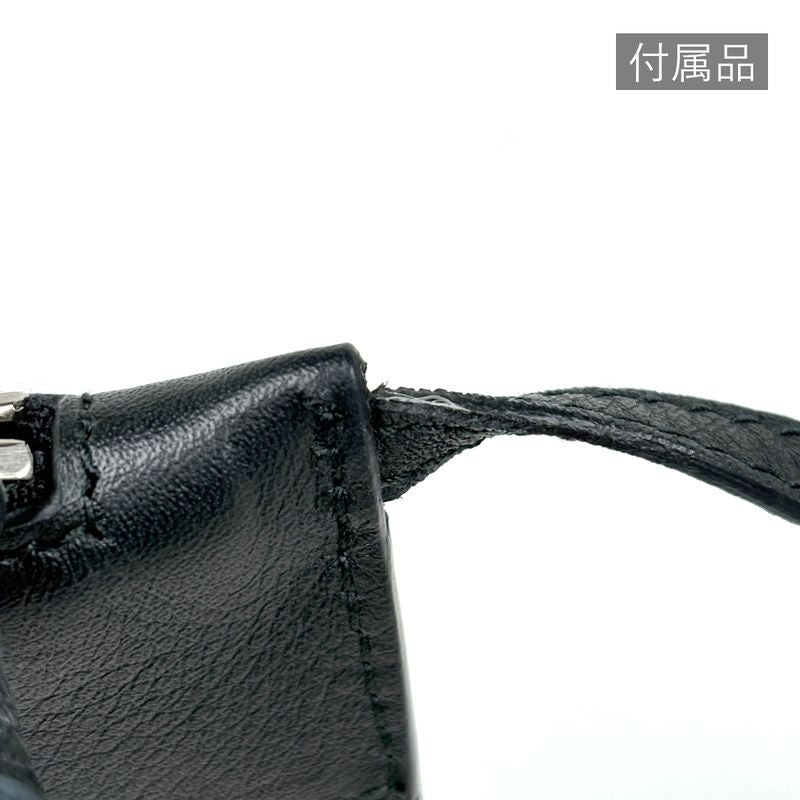 Balenciaga Logo Zig Zagga 2-Way Shoulder Bag Canvas Orange Black Multi-color