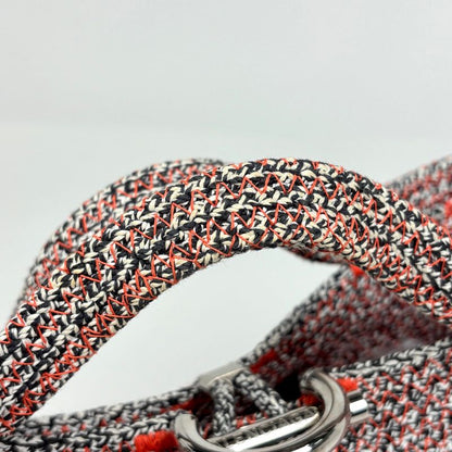 Balenciaga Logo Zig Zagga 2-Way Shoulder Bag Canvas Orange Black Multi-color