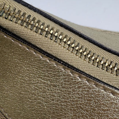 Gucci GG Pattern Shoulder Bag Abbey Canvas Gold Beige