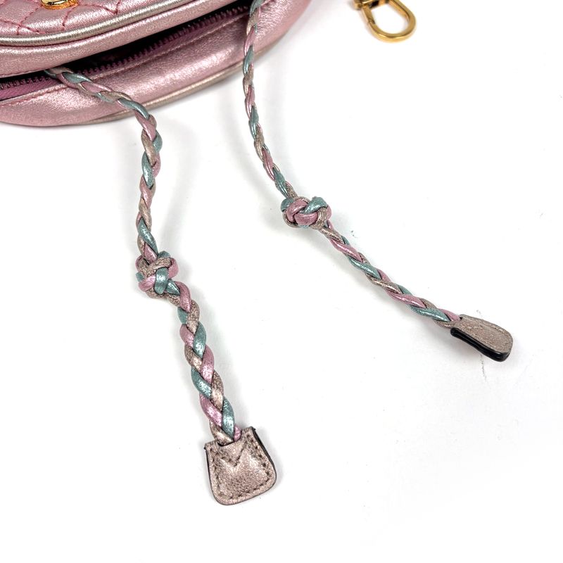 Gucci Horsebit Shoulder Bag Leather Green Pink