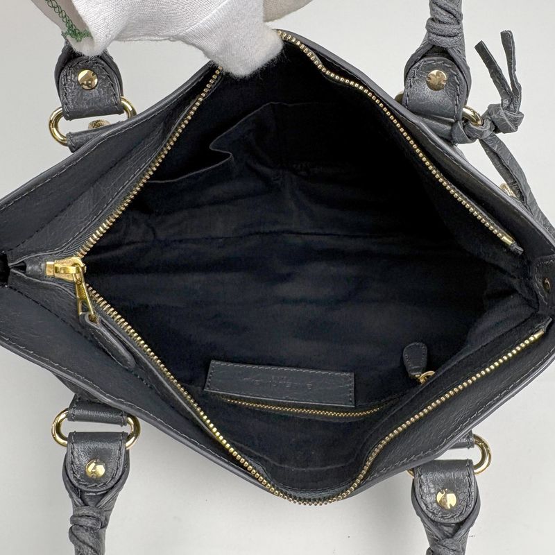 Balenciaga Giant First 2-Way Shoulder Bag Leather Gray
