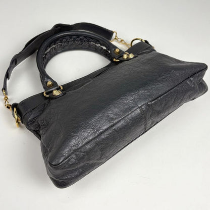 Balenciaga Giant First 2-Way Shoulder Bag Leather Gray