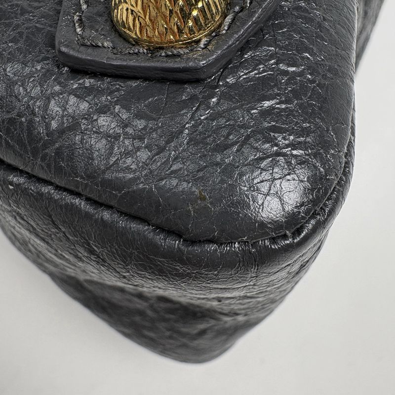 Balenciaga Giant First 2-Way Shoulder Bag Leather Gray