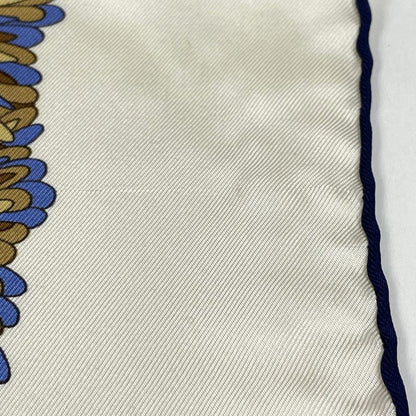 Hermes Carre 90 Ombres ET Lumieres Shadow and Light Scarf Silk Ivory Blue Ivory- Multicolor