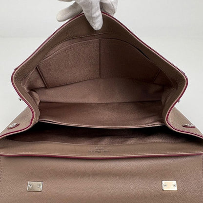 Louis Vuitton 2-Way Shoulder Bag Leather Brown