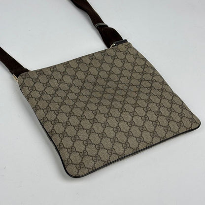 Gucci GG Pattern Shoulder Bag Crossbody Beige Brown
