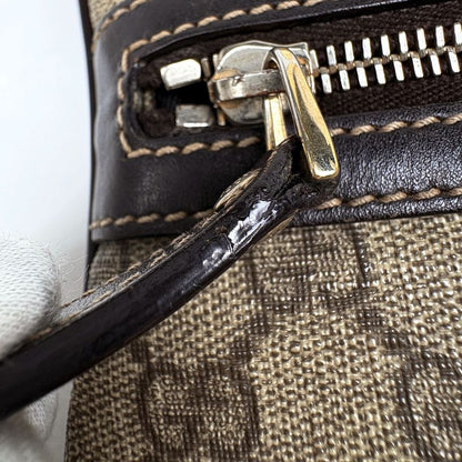 Gucci GG Pattern Shoulder Bag Crossbody Beige Brown