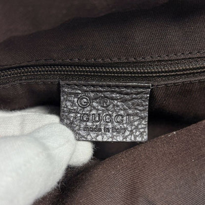Gucci GG Pattern Shoulder Bag Abbey Nylon Brown