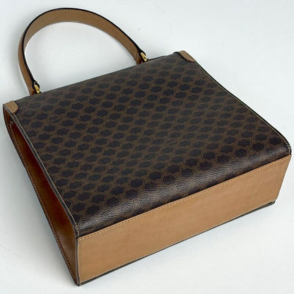 Celine Macadam Pattern 2-Way Shoulder Bag Brown