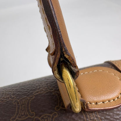 Celine Macadam Pattern 2-Way Shoulder Bag Brown