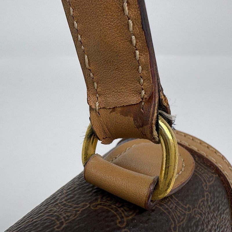 Celine Macadam Pattern 2-Way Shoulder Bag Brown