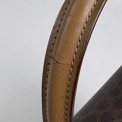 Celine Macadam Pattern 2-Way Shoulder Bag Brown