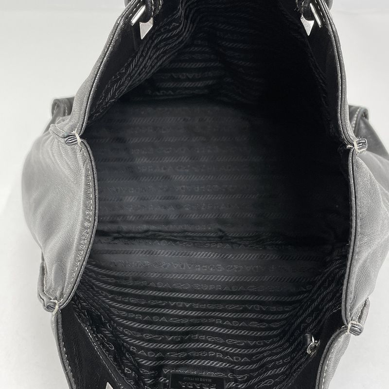 Prada Tote Shoulder Leather Nero