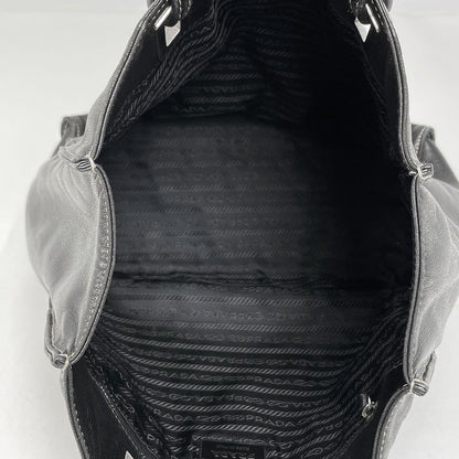 Prada Tote Shoulder Leather Nero