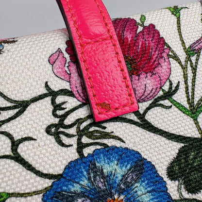 Gucci Flora 2-Way Shoulder Bag Floral Pattern Canvas Pink Multicolor