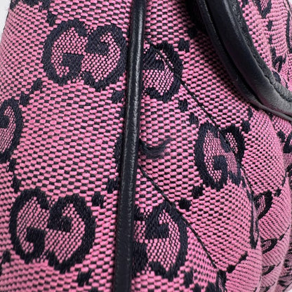 Gucci GG Marmont Quilted Small Shoulder Bag Pattern Embroidery Flower Pink Navy