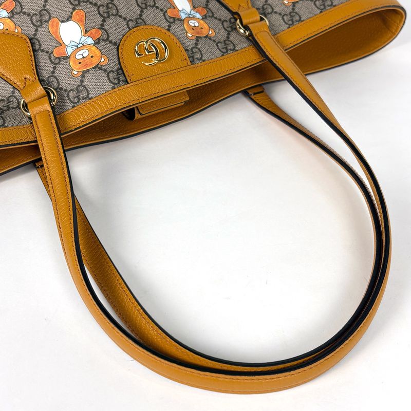 Gucci GG Pattern Large Tote Double Teddy Bear Exo Kai Supreme