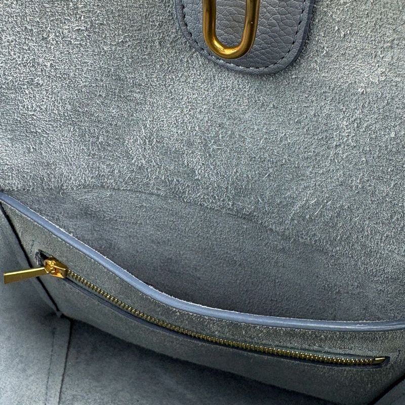 Celine Sangle Bucket Small Shoulder Bag Leather Light Blue