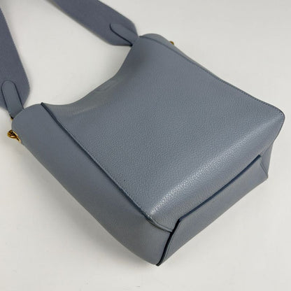 Celine Sangle Bucket Small Shoulder Bag Leather Light Blue