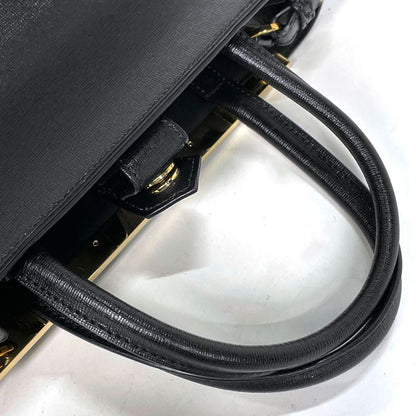 Fendi Petit Tou Jour 2-Way Shoulder Bag Leather Black