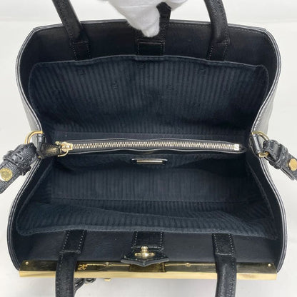 Fendi Petit Tou Jour 2-Way Shoulder Bag Leather Black