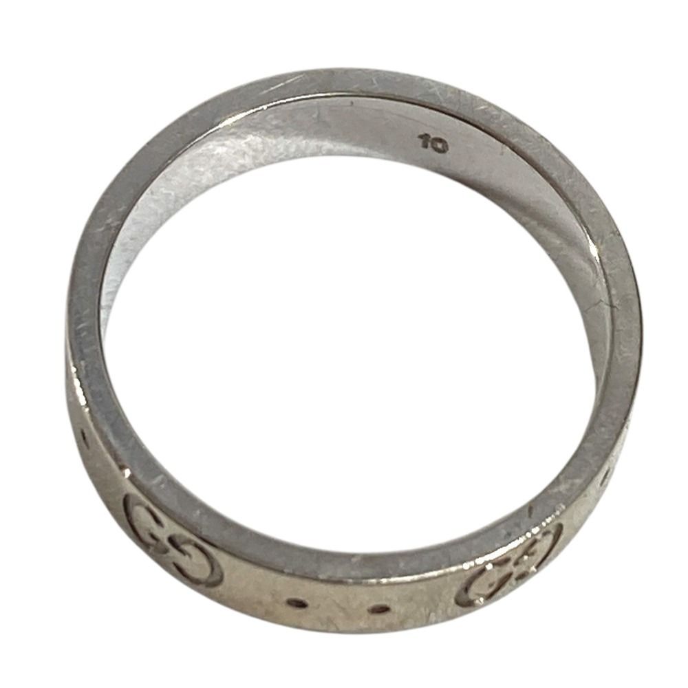 Gucci Ring GG Logo Icon Silver