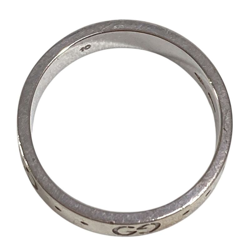 Gucci Ring GG Logo Icon Silver