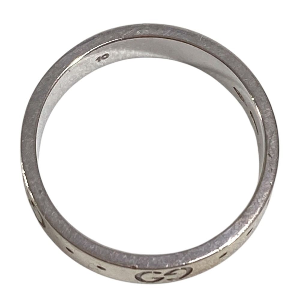 Gucci Ring GG Logo Icon Silver