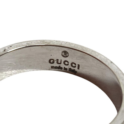 Gucci Ring GG Logo Icon Silver