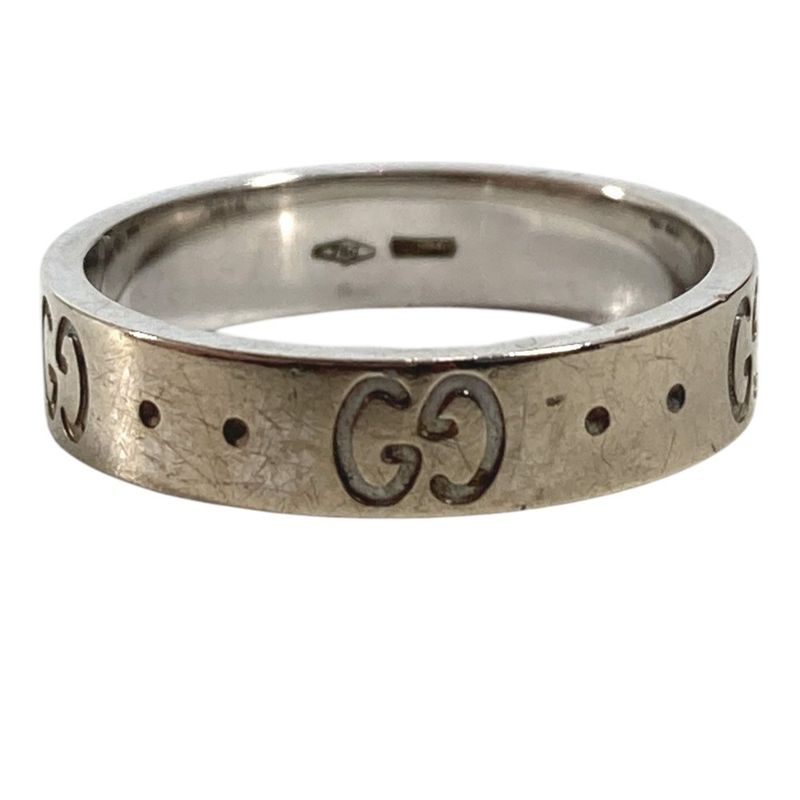 Gucci Ring GG Logo Icon Silver
