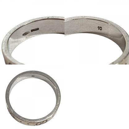 Gucci Ring GG Logo Icon Silver