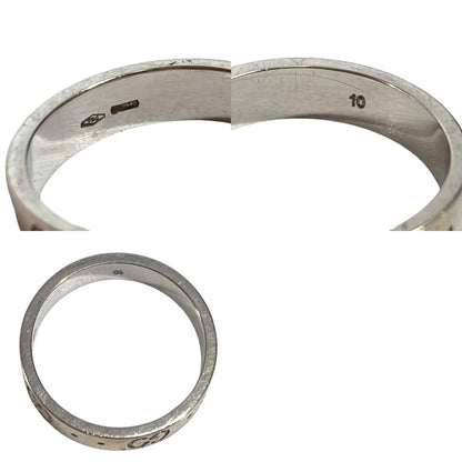 Gucci Ring GG Logo Icon Silver