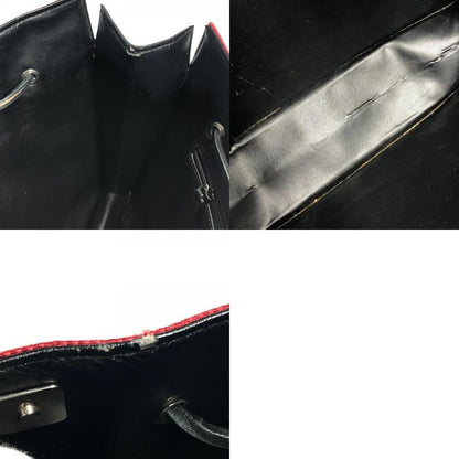 Gucci Shoulder Bag GG Logo 002 Canvas Leather Red Black