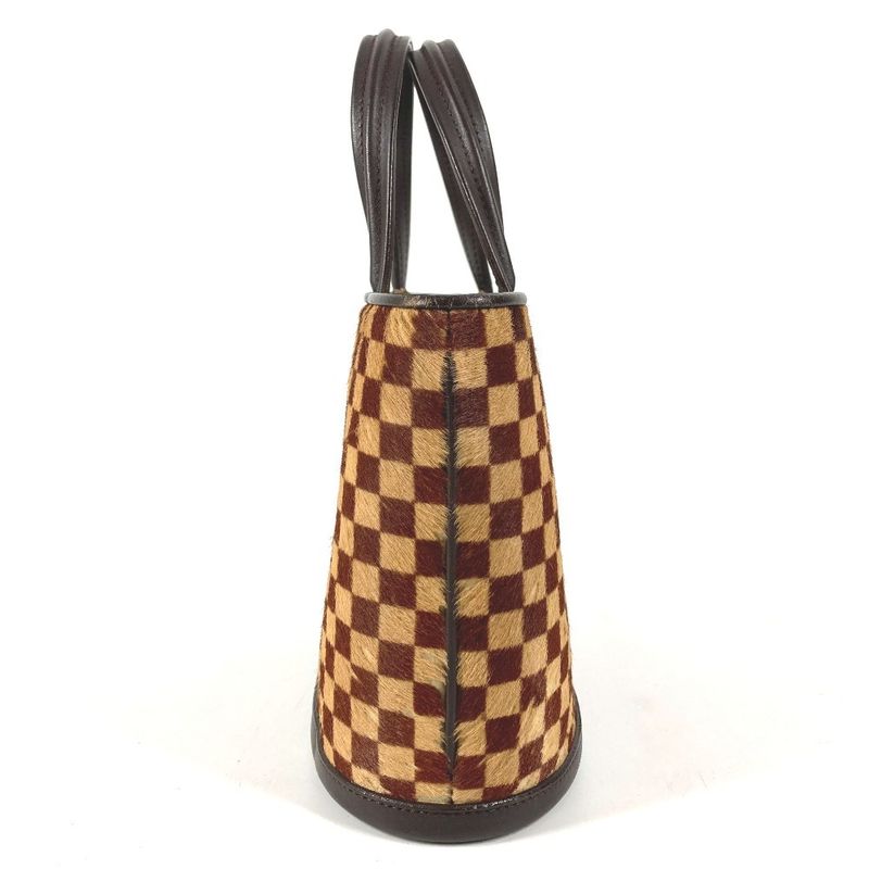 Louis Vuitton Handbag Impala Calf Hair Leather Beige Brown