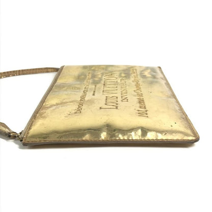 Louis Vuitton Handbag Pochette Plat Leather Gold
