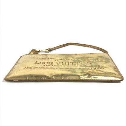 Louis Vuitton Handbag Pochette Plat Leather Gold