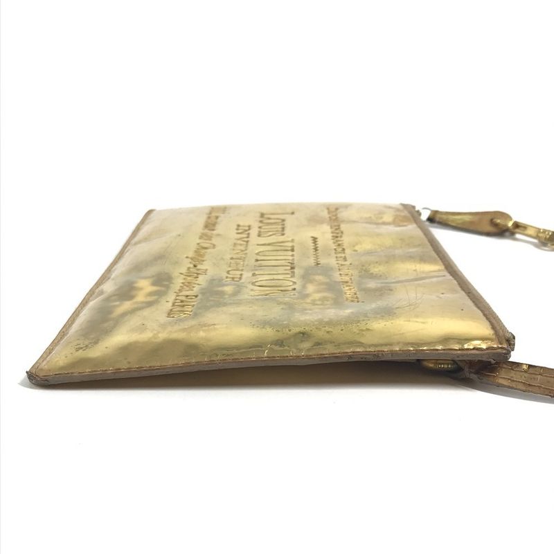 Louis Vuitton Handbag Pochette Plat Leather Gold