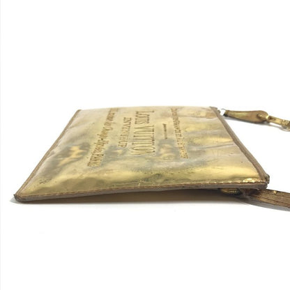Louis Vuitton Handbag Pochette Plat Leather Gold