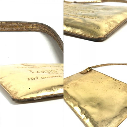 Louis Vuitton Handbag Pochette Plat Leather Gold