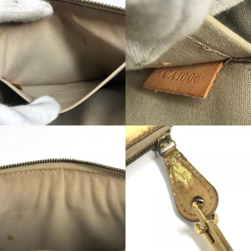 Louis Vuitton Handbag Pochette Plat Leather Gold