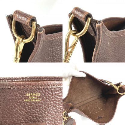 Hermes Shoulder Bag Evelyne 1 GM Togo Cacao Brown