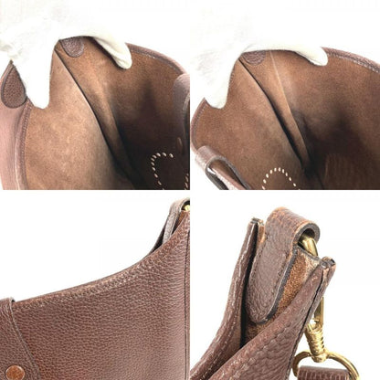 Hermes Shoulder Bag Evelyne 1 GM Togo Cacao Brown