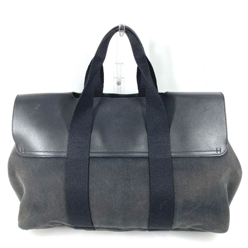 Hermes Handbag Valparaiso MM Toile Chevron Black